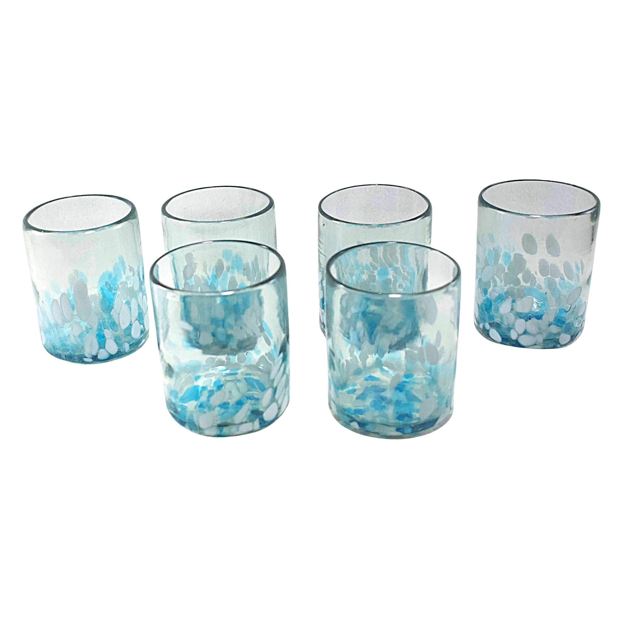 MAREY Handblown Drinking Glasses Artisan Crafted deals from Mexico Set of 6 pieces (Confetti, Water 14 fl.Oz.)