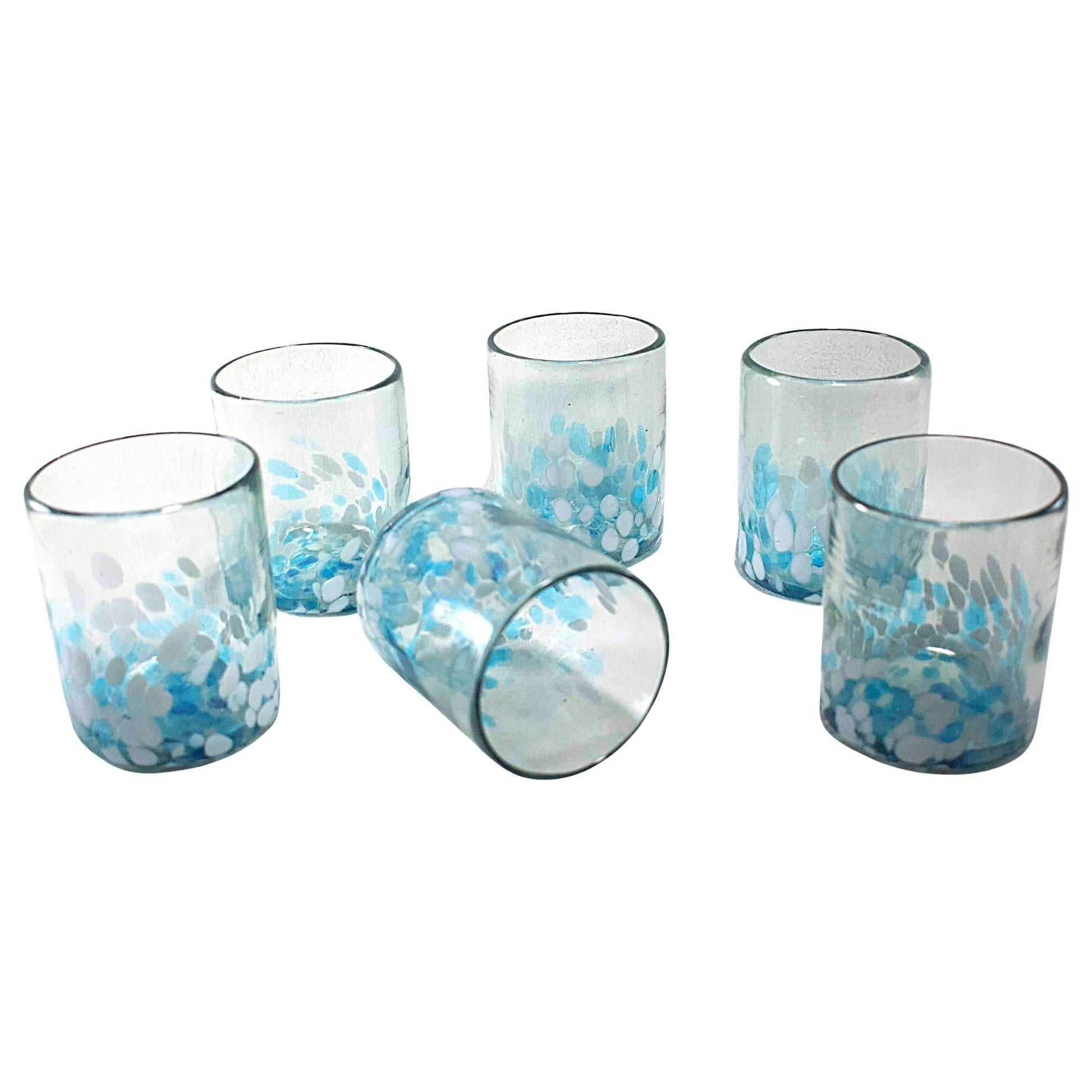 Vasos de agua, 6 piezas de 10 onzas, vasos de agua de vidrio sin plomo,  vasos de agua románticos para manualidades, juego de vidrio para bebidas de